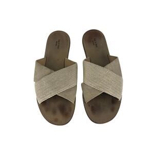 Rag & Bone Woven‎ Slide Sandals Neutral Cross Strap 40